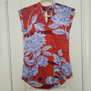 Express Floral Cap Sleeve Blouse – Women’s Size XXS
